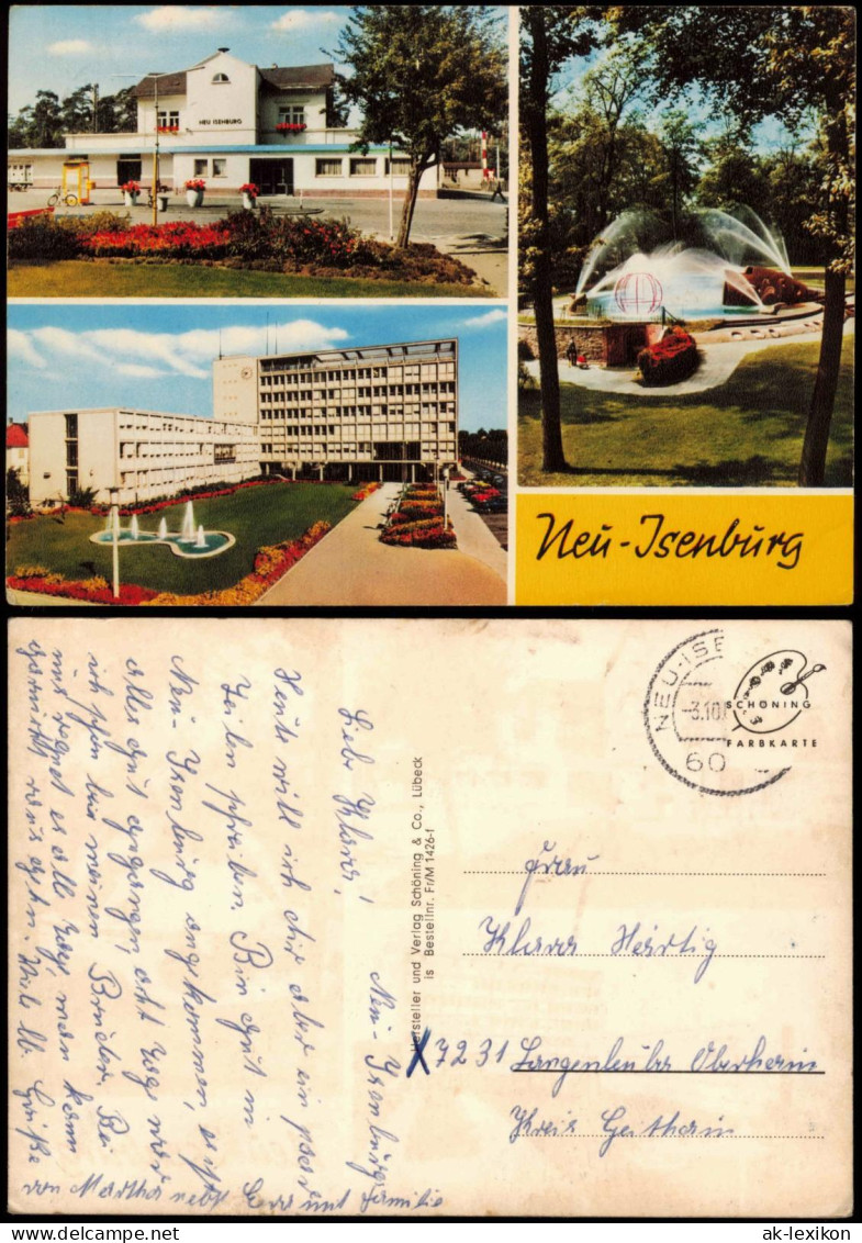 Neu-Isenburg Mehrbildkarte Ortsansichten Stadtteilansichten 1970 - Neu-Isenburg