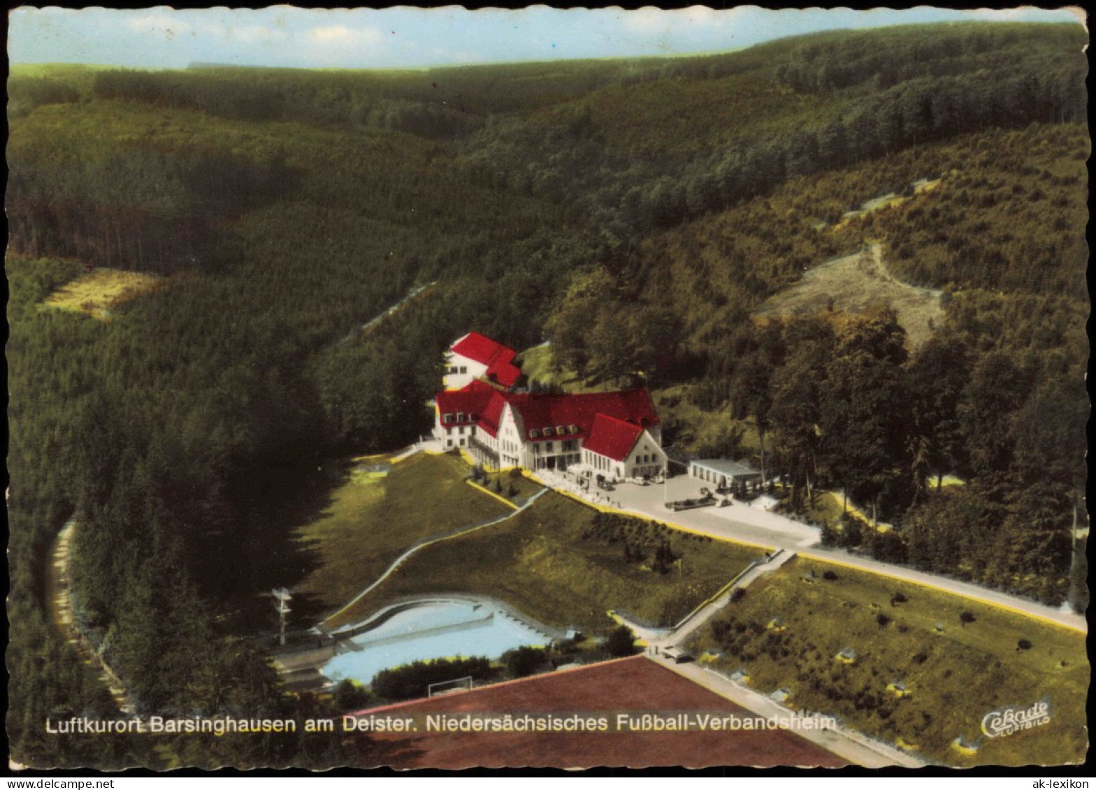 Barsinghausen Luftaufnahme Niedersächsisches Fußball-Verbandsheim 1968 - Barsinghausen