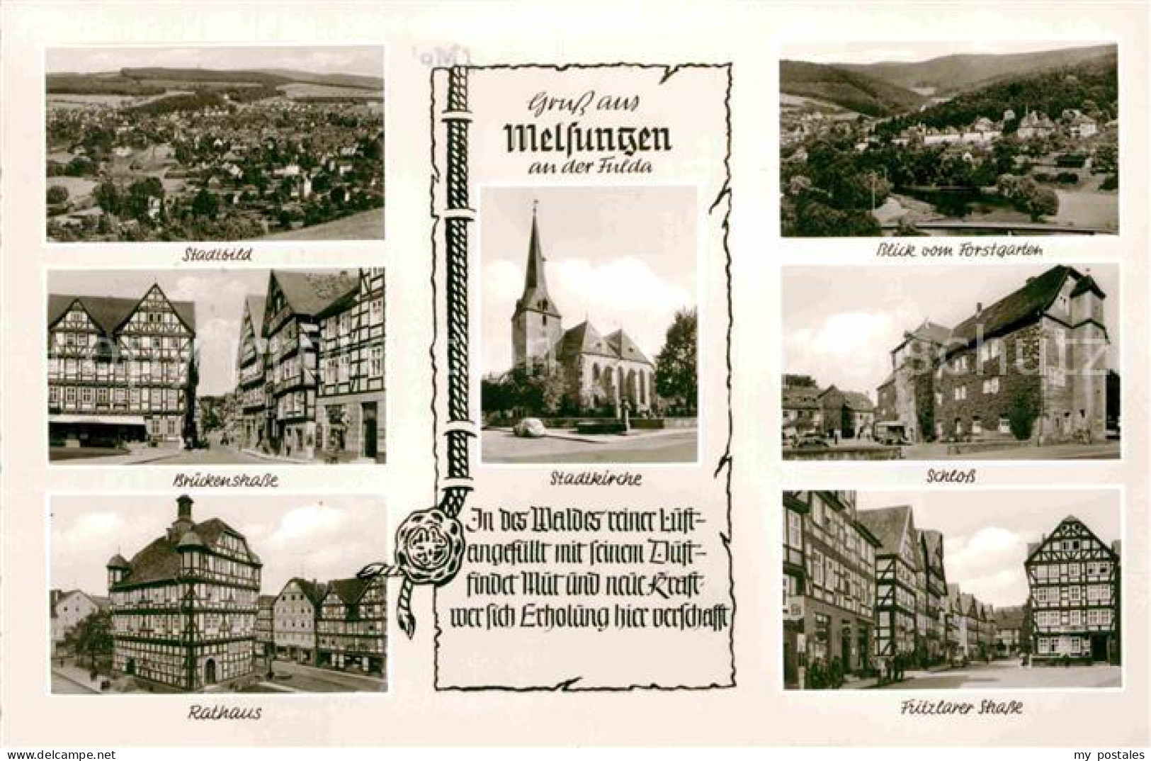 72792476 Melsungen Fulda Gesamtansicht Rathaus Schloss Stadtkirche Fitzlarer Str - Melsungen