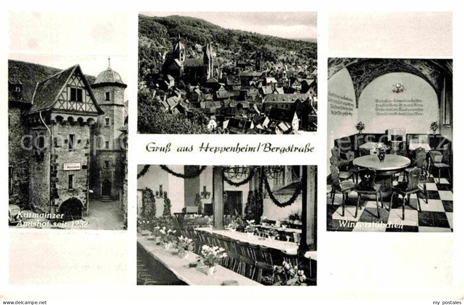 72792461 Heppenheim Bergstrasse Kurmainzer Amtshof Gesamtansicht Winzerstuebchen - Heppenheim