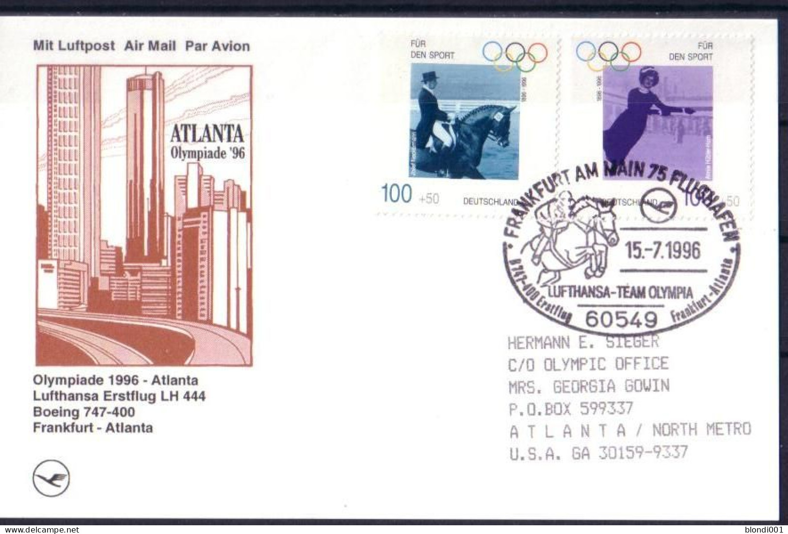 Olympics 1996 - Equestrian - GERMANY - Cover - Ete 1996: Atlanta