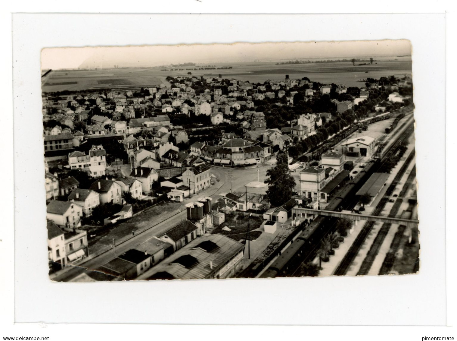 ARNOUVILLE LES GONESSE LA GARE ET L'AVENUE PIERRE SEMART VUE AERIENNE LAPIE - Arnouville Les Gonesses