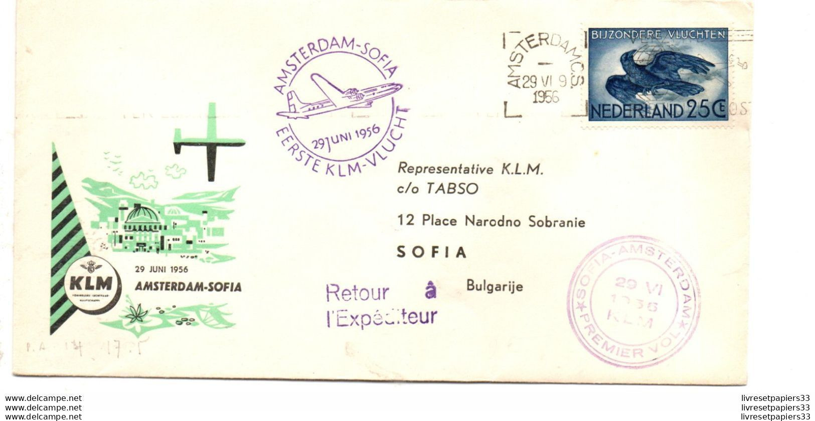 KLM AMSTERDAM - SOFIA - Poste Aérienne