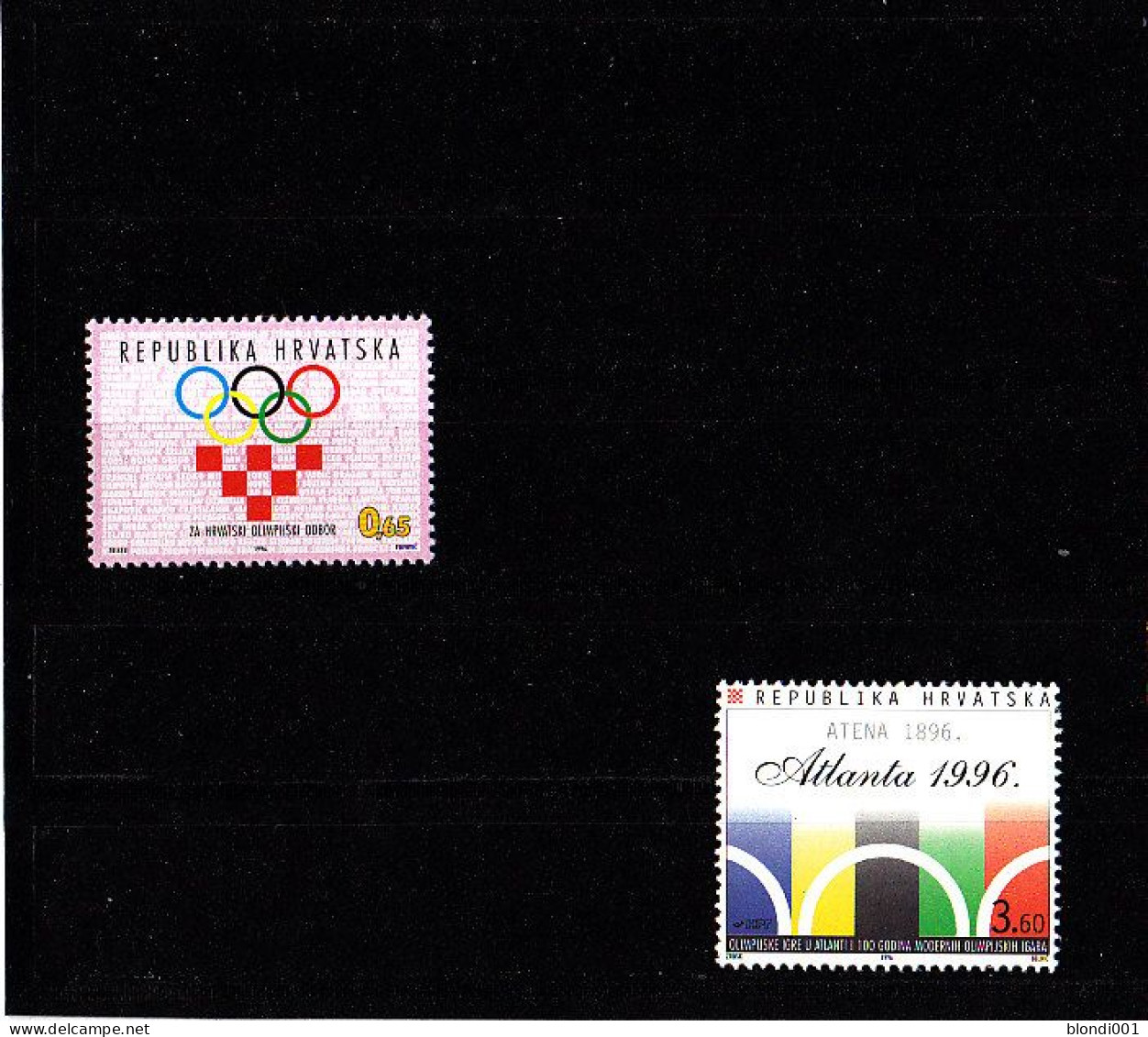 Olympics 1996 - History - CROATIA - 2v MNH - Ete 1996: Atlanta