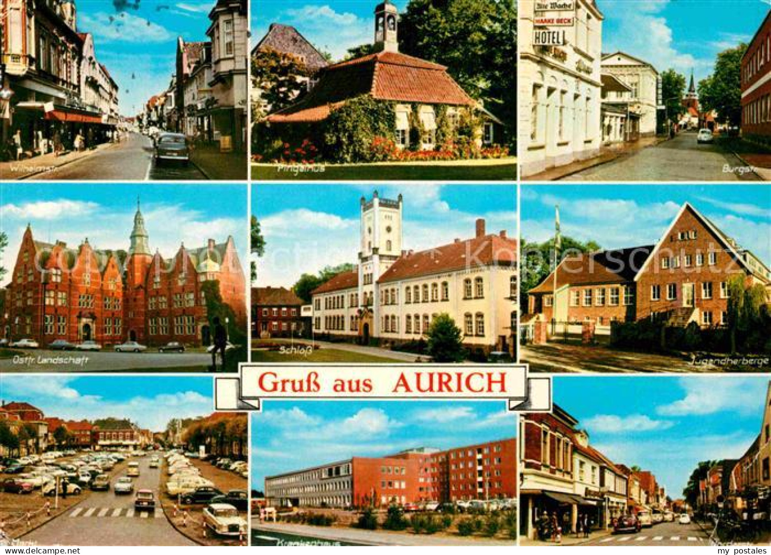 72791762 Aurich Ostfriesland Strassenpartien Pingelhus Schloss Jugendherberge Ma - Aurich