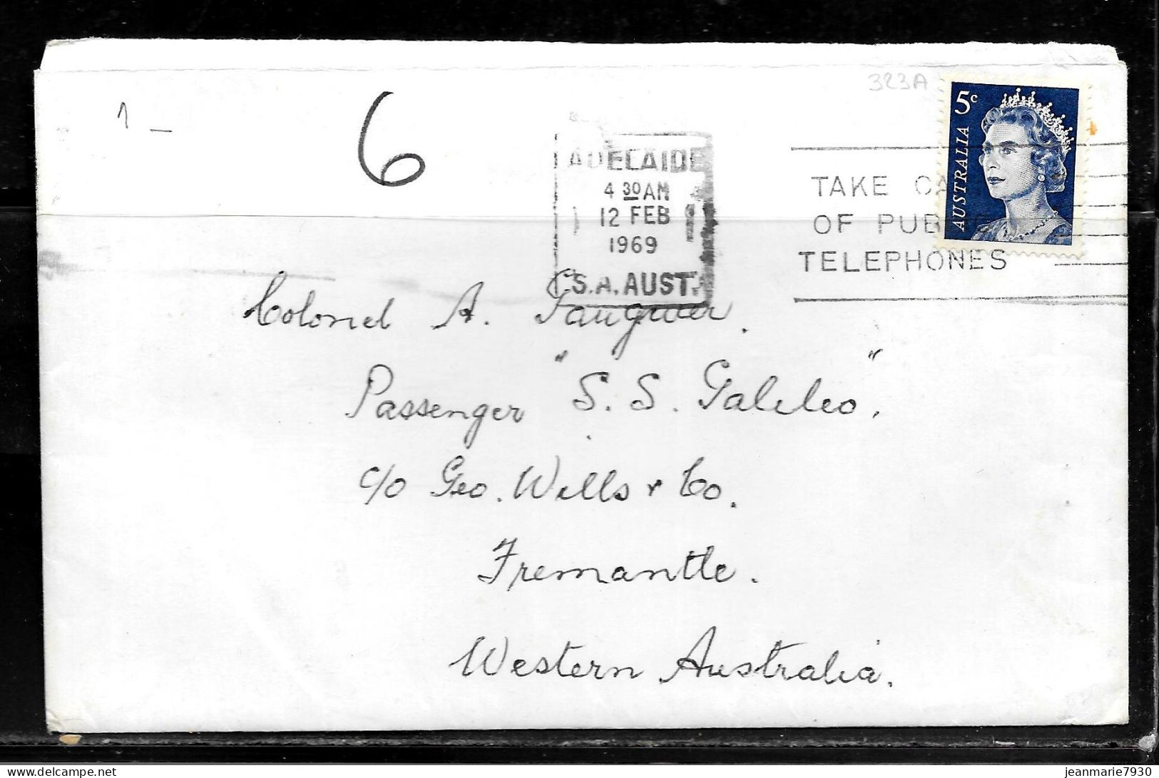 N446 - AUSTRALIE - LETTRE DE ADELAIDE DU 12/02/1969 - Covers & Documents