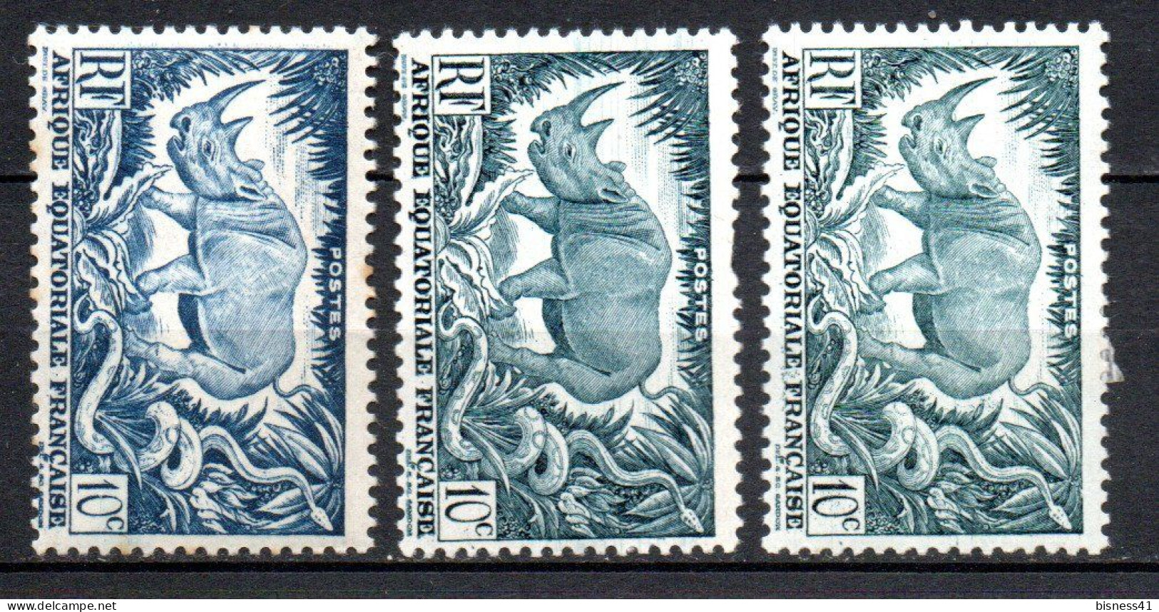 Col41 Colonies AEF Afrique équatoriale N° 208 Bleu Et Bleu Vert Neuf X MH & XX MNH  Cote 45,00 € - Unused Stamps