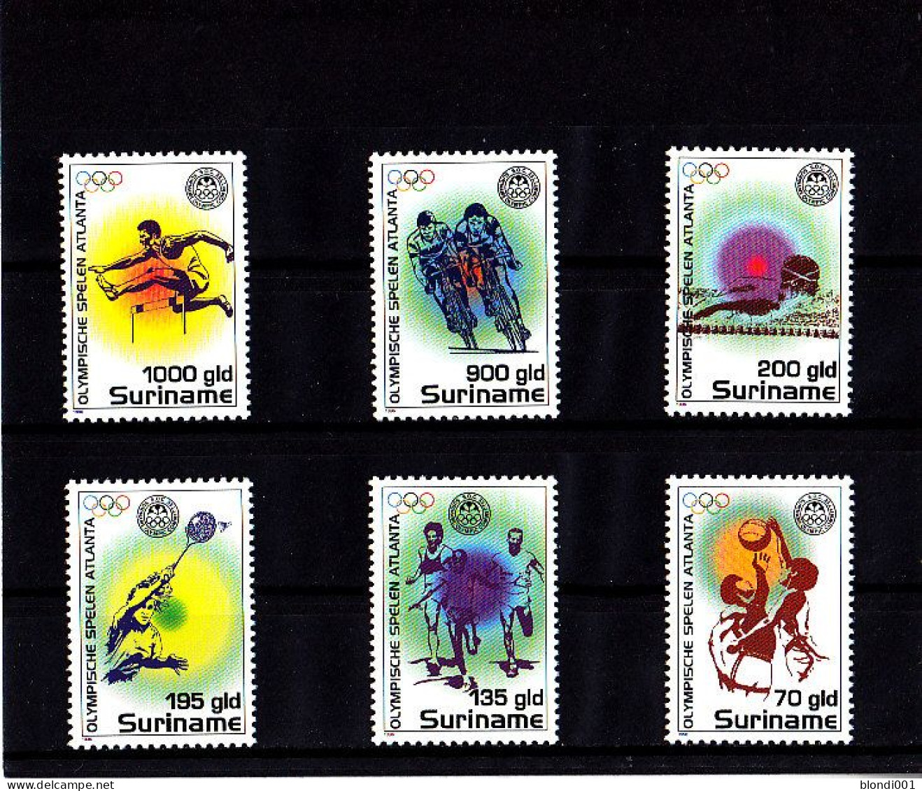 Olympics 1996 - Basketball - Cycling - SURINAME - Set MNH - Ete 1996: Atlanta