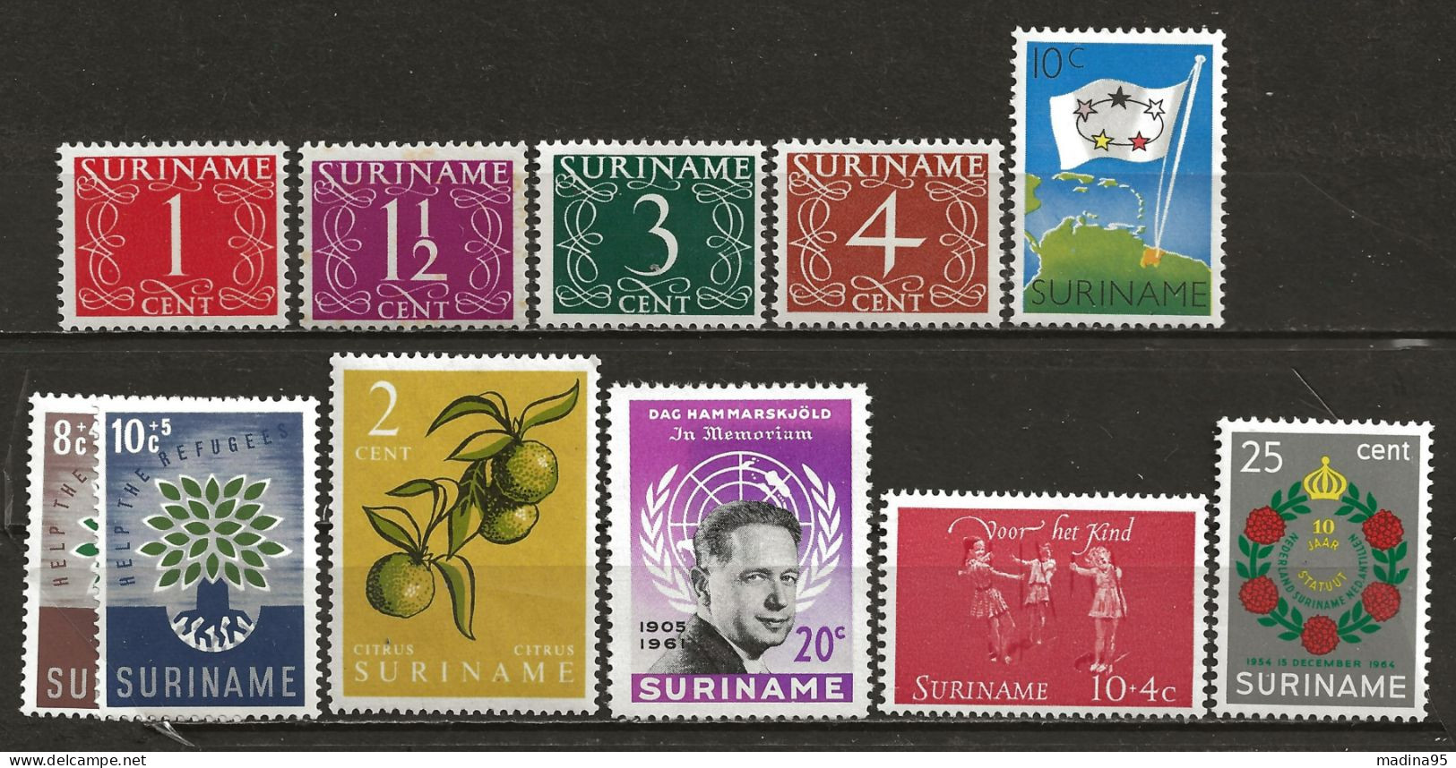 SURINAM: **, N° YT 242 à 404, Ens. De 11 Tp, TB - Suriname ... - 1975