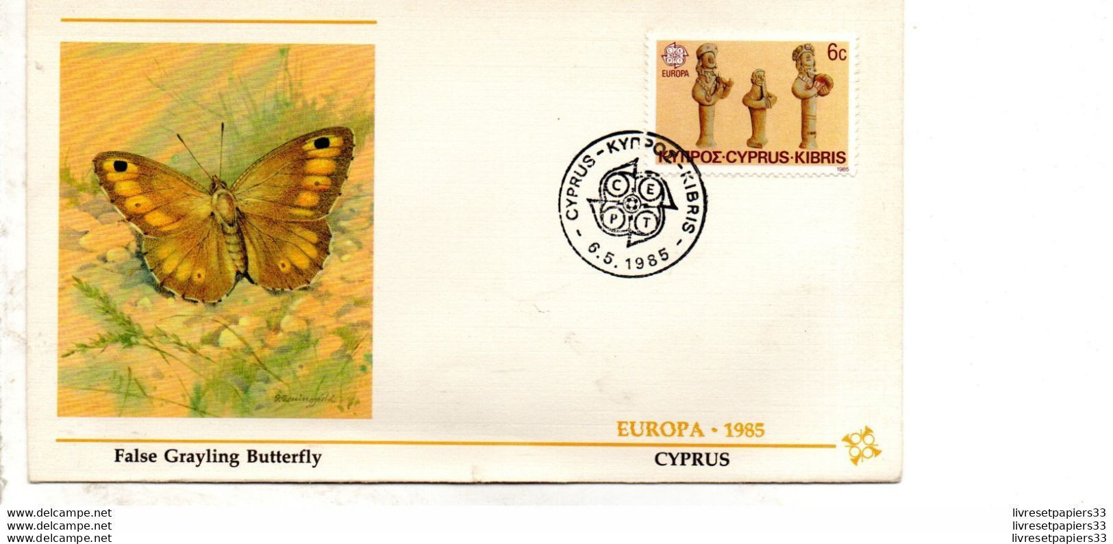 False Grayling Butterfly Europa 1985 Chypre - Altri & Non Classificati