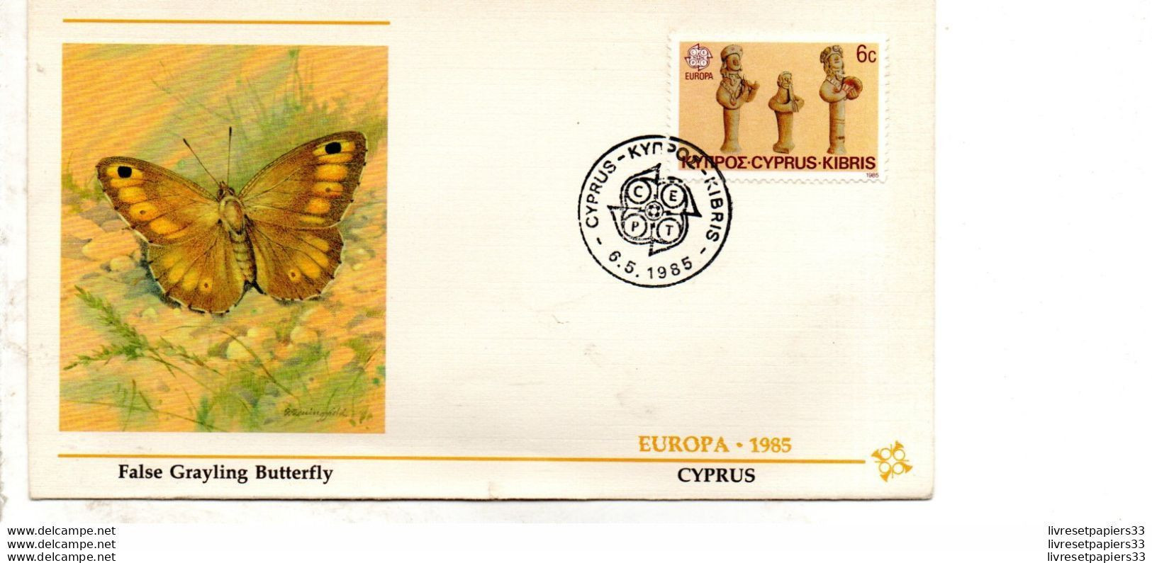 False Grayling Butterfly Europa 1985 Chypre - Andere & Zonder Classificatie