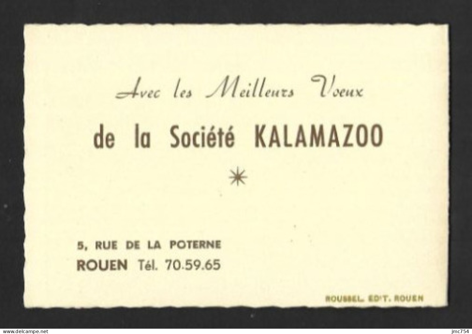 Petit Calendrier De Poche 1972.  Sté Kalamazoo à Rouen.   S. Poincelot. - Small : 1971-80