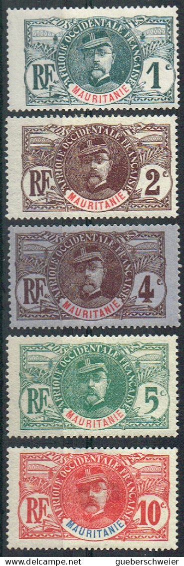 MAUR 1 - MAURITANIE N° 1/5 Neufs*Général Faidherbe - Neufs