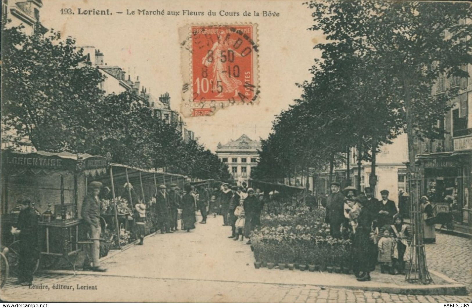 56 LORIENT - LE MARCHE AUX FLEURS DU COURS DE LA BOVE - Lorient