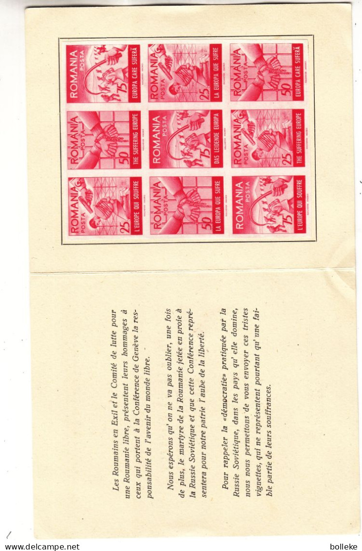 Roumanie - Document De 1959 - Timbres émis Par La Communauté Roumaine à Madrid - Valeur 460 € En...2001 - Cartas & Documentos