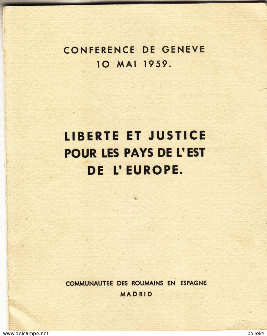 Roumanie - Document De 1959 - Timbres émis Par La Communauté Roumaine à Madrid - Valeur 460 € En...2001 - Lettres & Documents