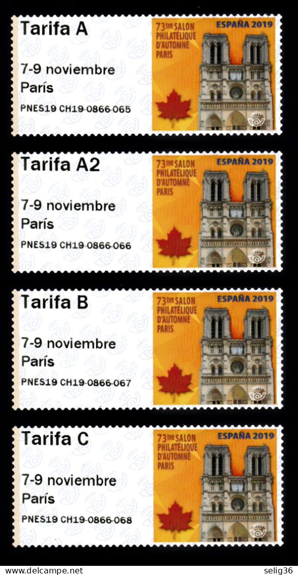 ESPAGNE 2019 ATM ** 4 Tarifs - Timbres De Distributeurs [ATM]