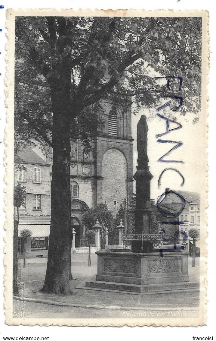 Belgique. Eupen. Mariensäule Am Marktplatz, Magasin D'électro - Eupen