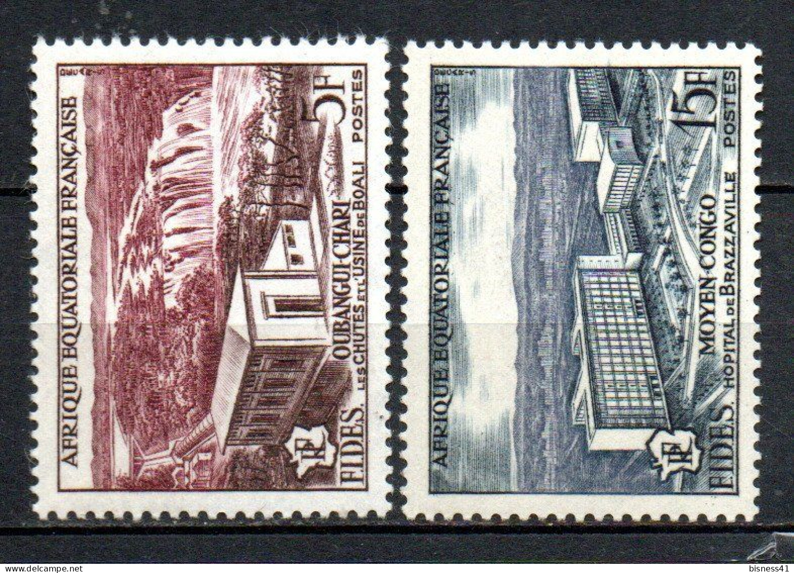 Col41 Colonies AEF Afrique équatoriale N° 232 & 234 Neuf X MH Cote 1,75 € - Unused Stamps