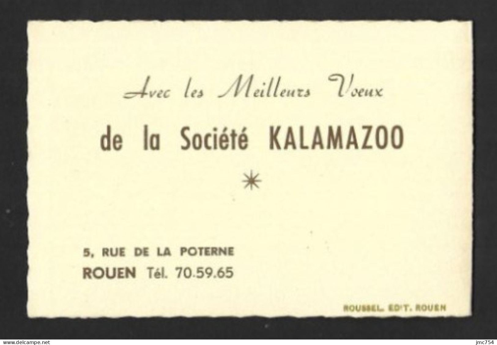 Petit Calendrier De Poche 1972.  Sté Kalamazoo à Rouen.   C. Boulen. - Small : 1971-80