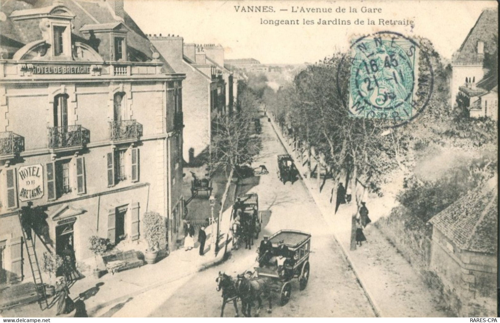 56 VANNES - L'AVENUE DE LA GARE LONGEANT LES JARDINS DE LA RETRAITE - Vannes