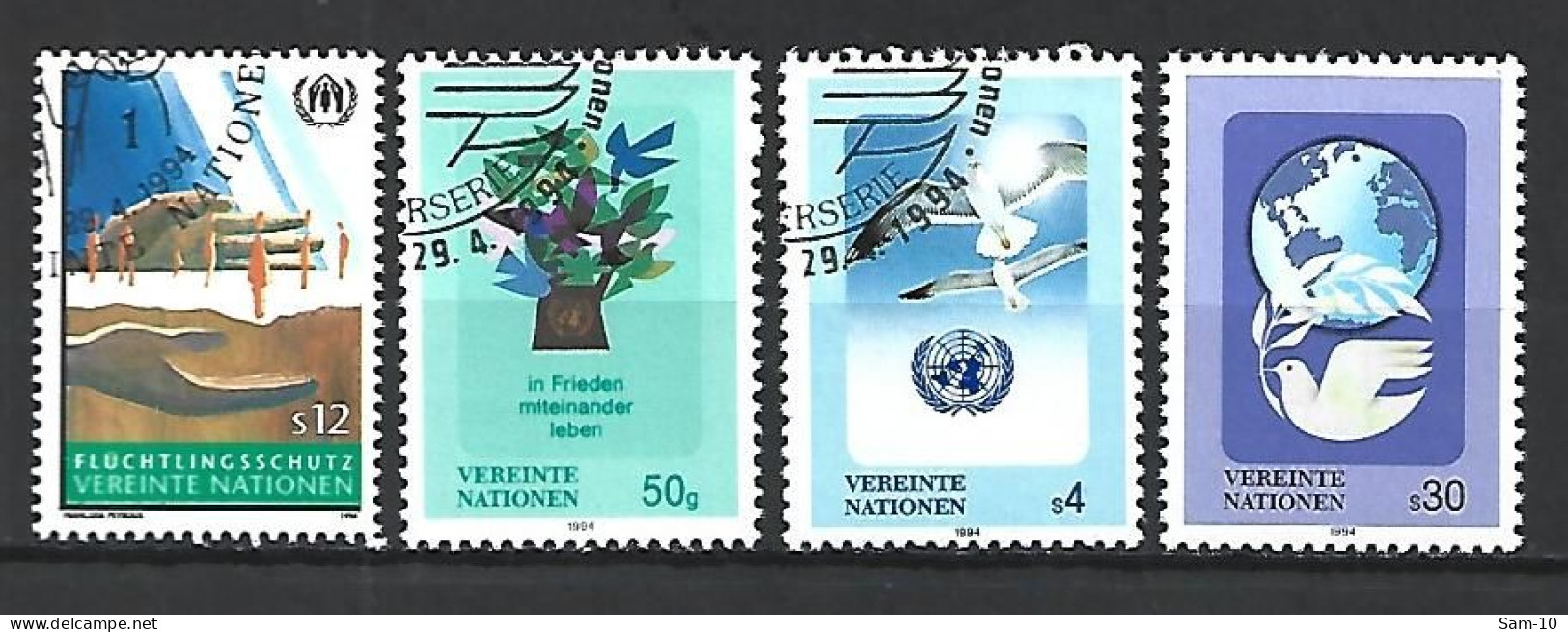 Timbres Nations-Unies Vienne Oblitéré N 186 / 188 + 189 ** - Used Stamps