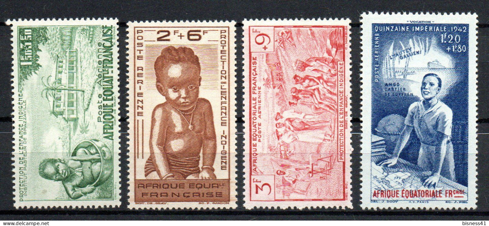 Col41 Colonies AEF Afrique équatoriale PA N° 10 à 13 Neuf XX MNH Cote 10,00 € - Ungebraucht