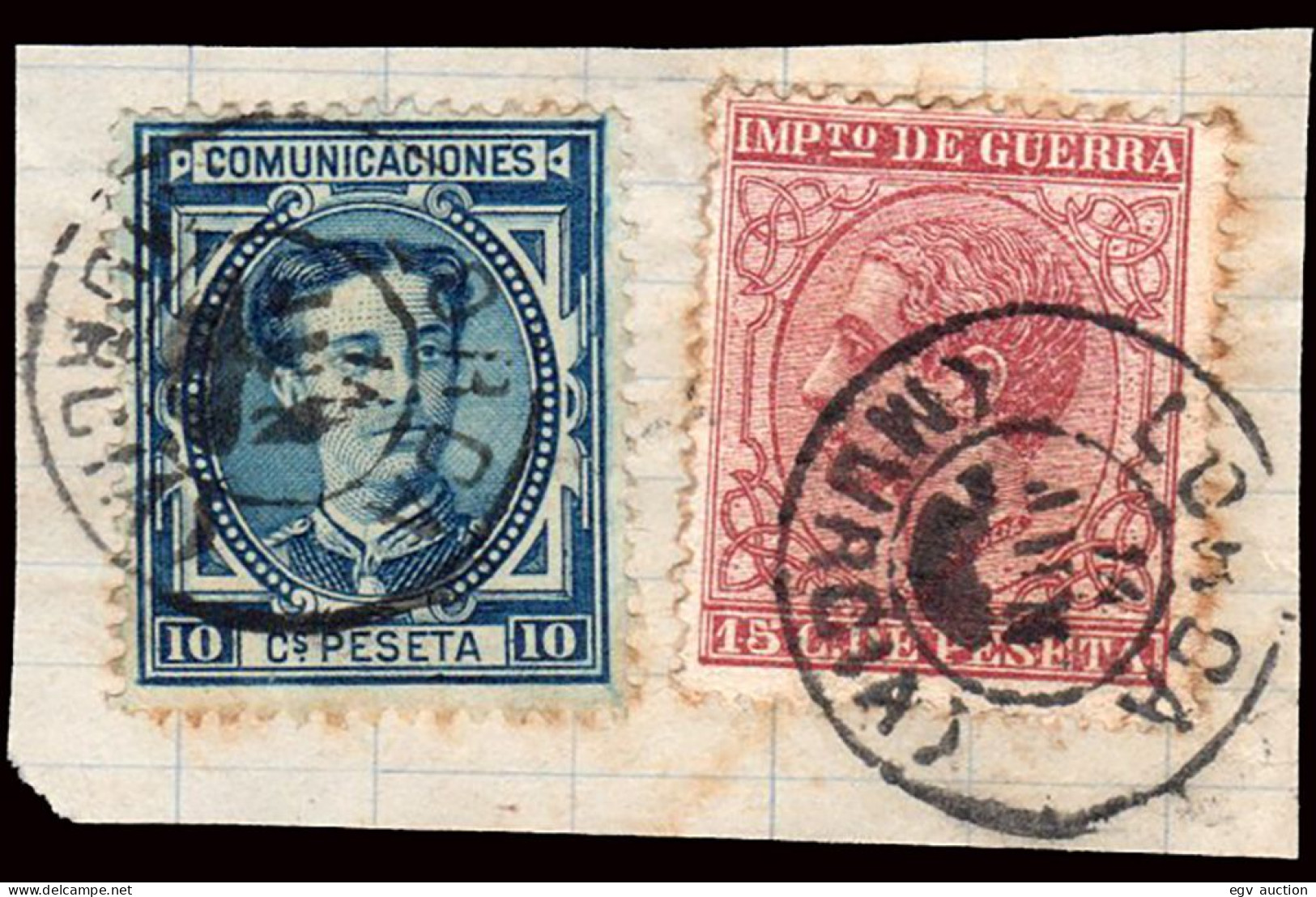 Murcia - Edi O 175+188 - Fragmento Mat Fech. Tp. II "Lorca" - Used Stamps