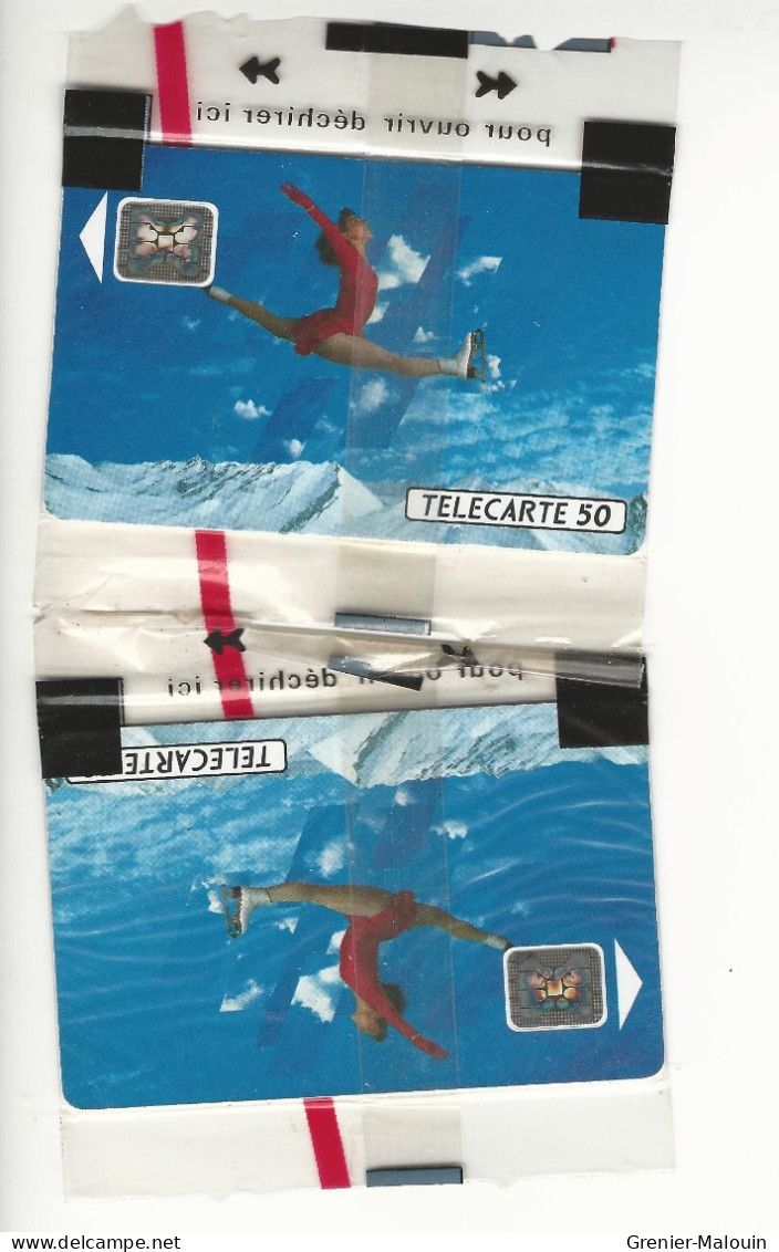 VARIÉTÉ CARTE INVERSÉ DANS BLISTER SE TENANT - PATINEUSE F161 SC4 AN PE - Variedades