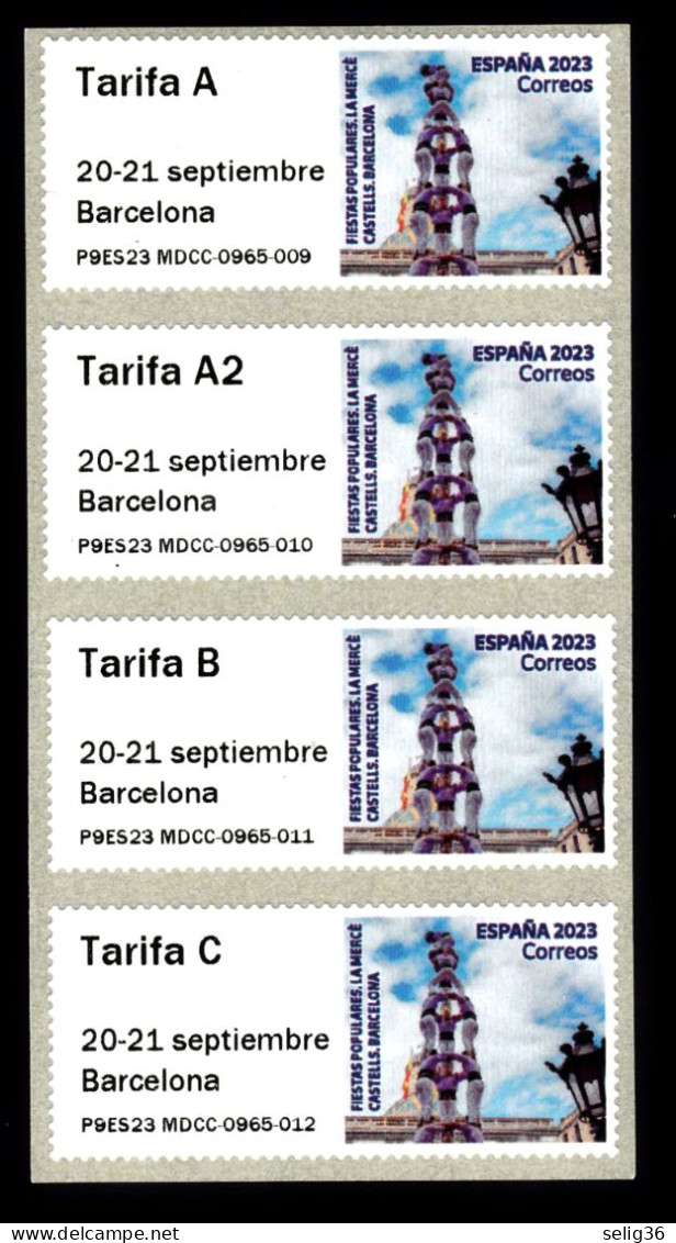 ESPAGNE 2023 ATM ** 4 Tarifs - Machine Labels [ATM]