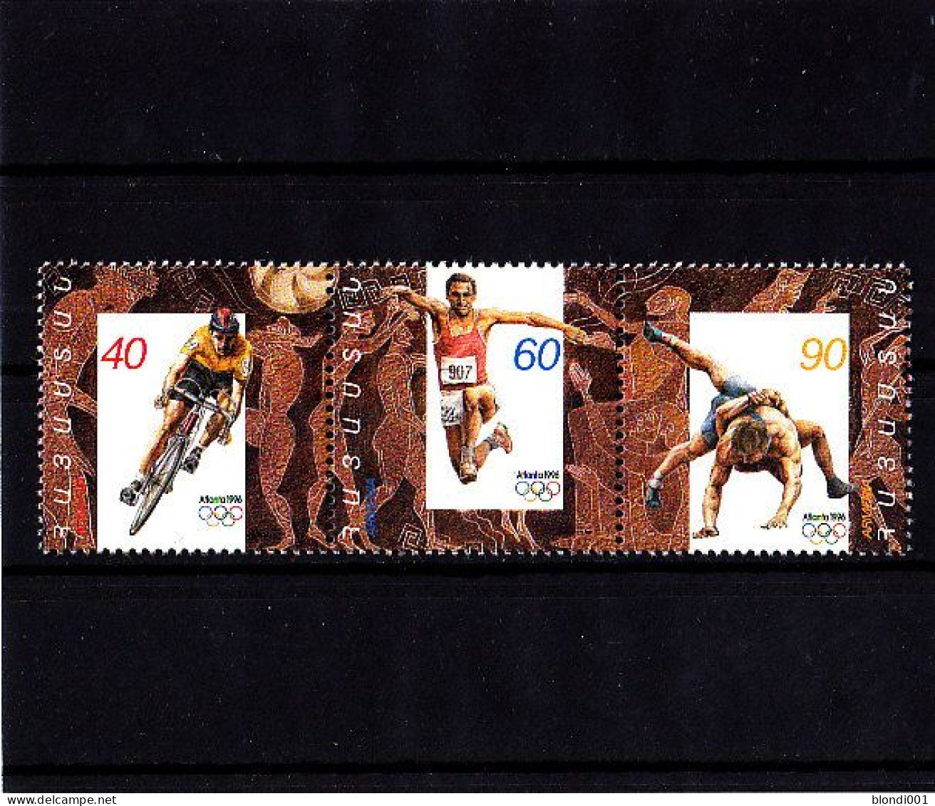 Olympics 1996 - Wrestling - Cycling - ARMENIA - Strip MNH - Ete 1996: Atlanta