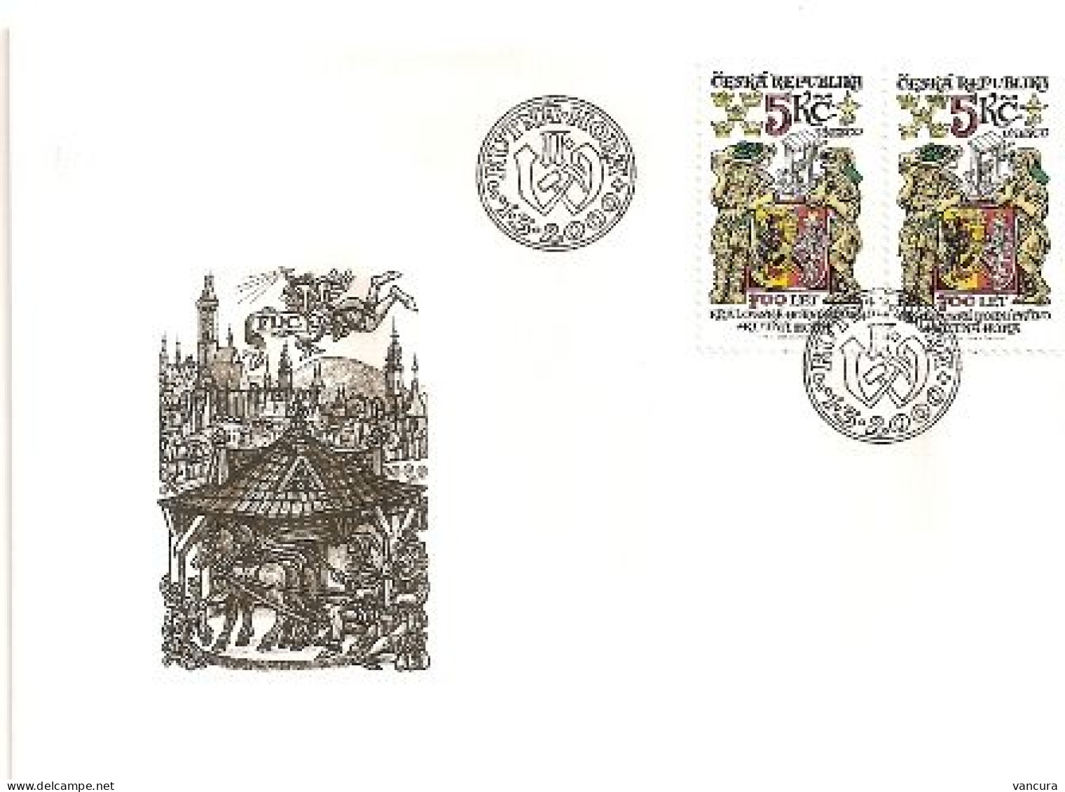 FDC 247 Czech Republic Czech Kutna Hora Kuttenberg Silver Mining 2000 - Minerals