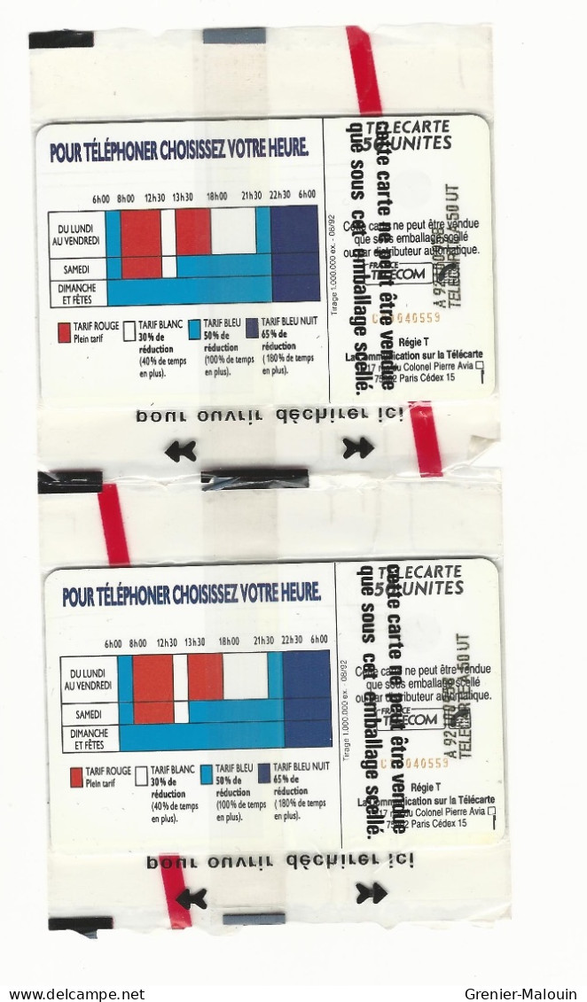 VARIÉTÉ SOLEIL ROUGE Paire SC4 ET SC5 ATTENANTE - F280b Et F280B V1 N° ROUGES - Errors And Oddities