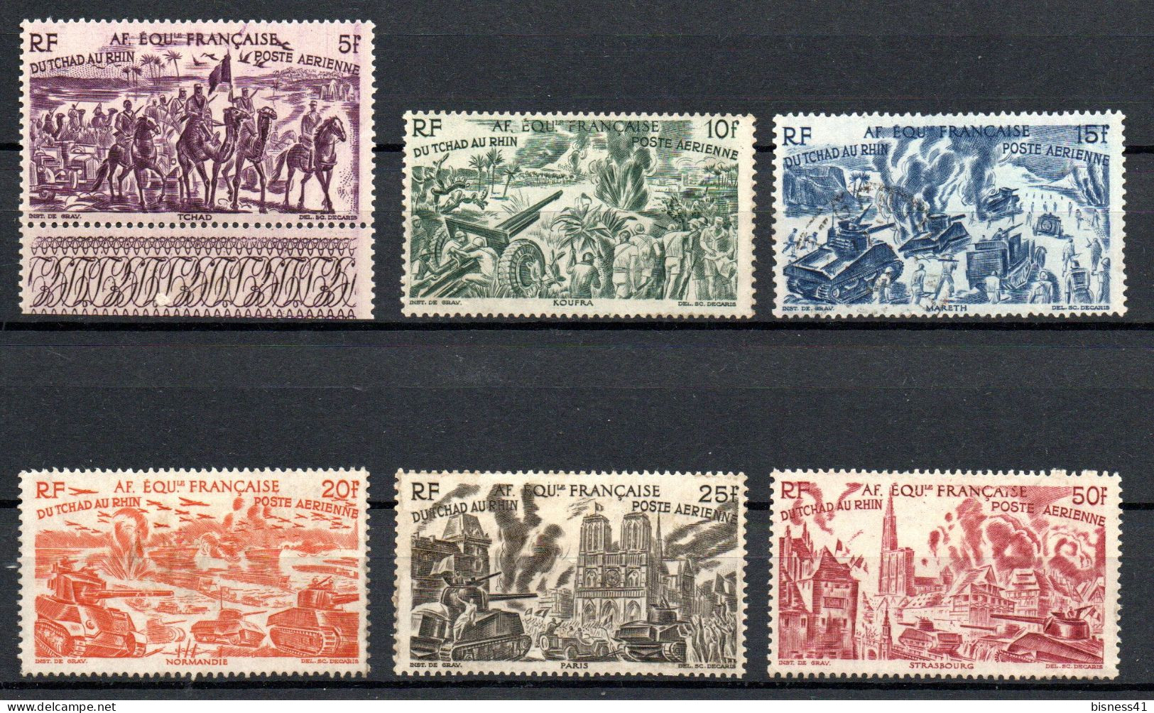 Col41 Colonies AEF Afrique équatoriale PA  N° 44 à 49 Neuf (X)  Cote 15,00 € - Neufs