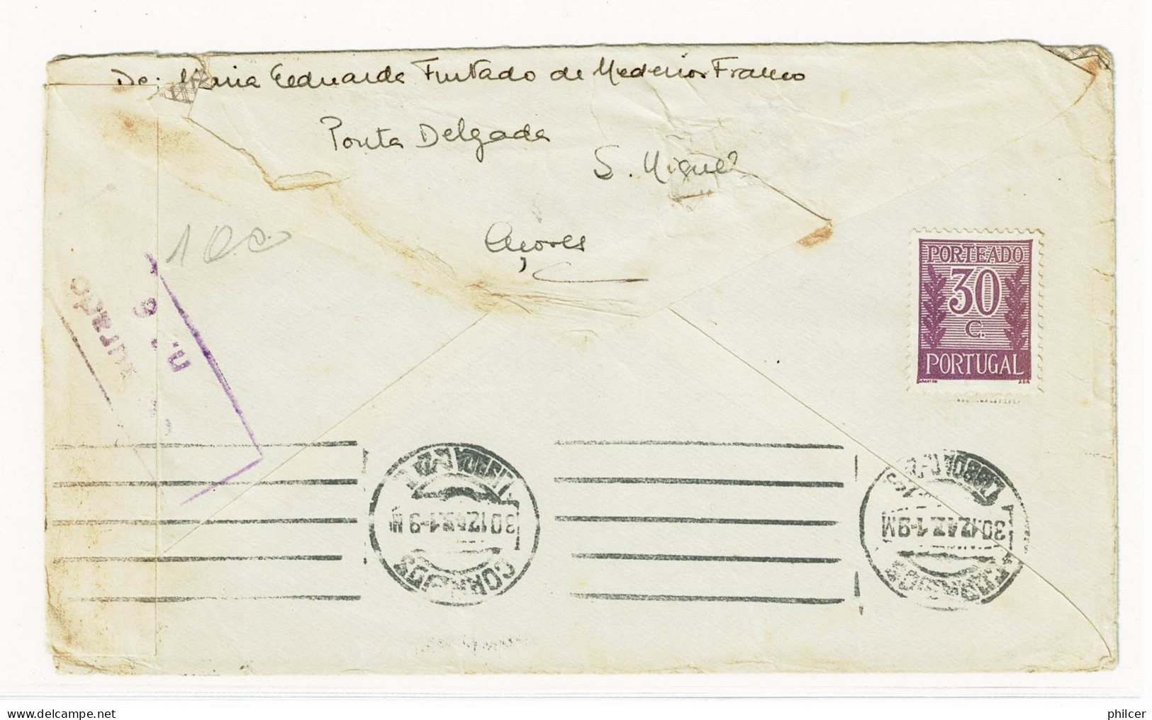 Portugal, 1943, # 635, Censura, Para Lisboa - Lettres & Documents