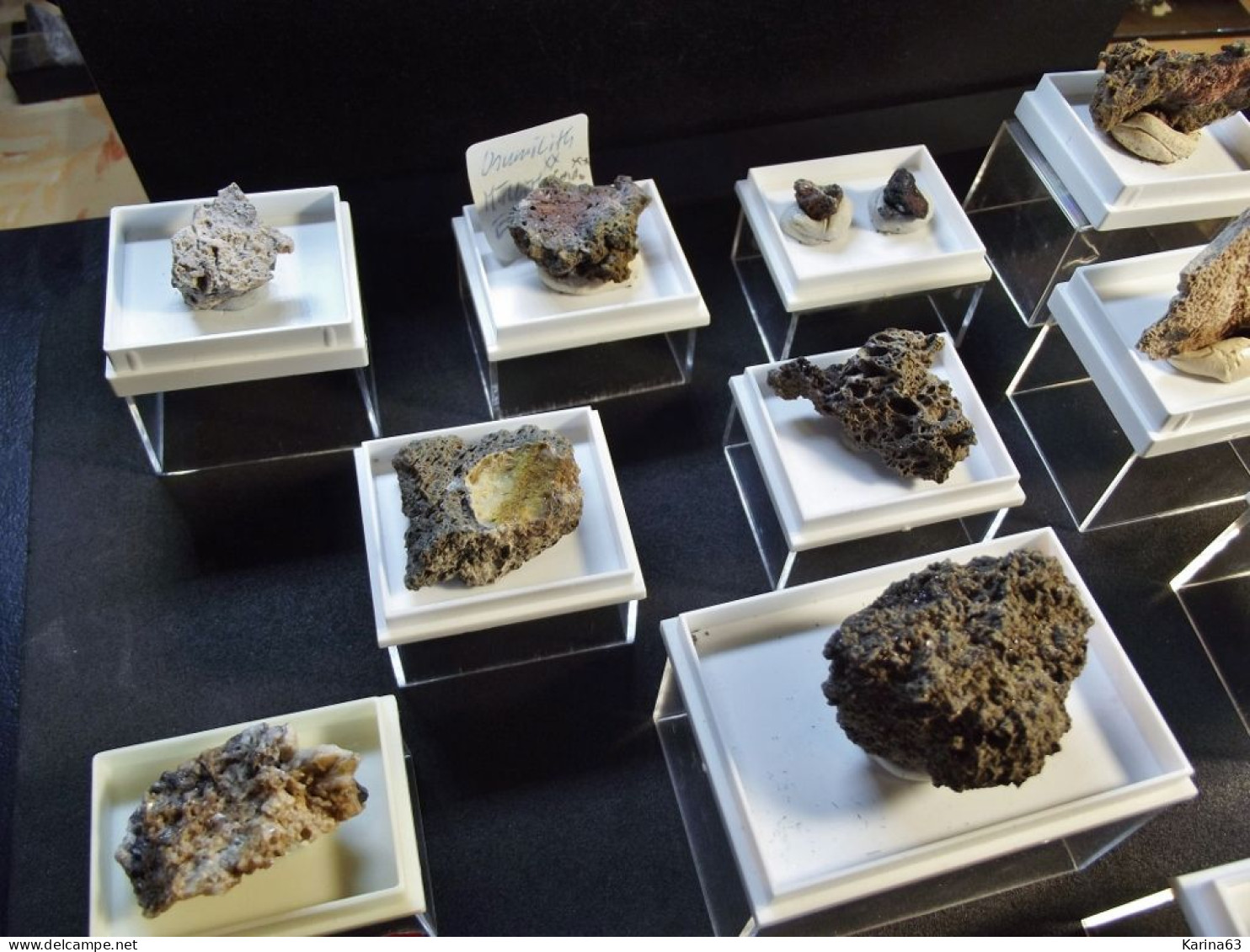 Small Collection Eifel Minerals 12 Specimen - ( Nickenicher Sattel - Emmelberg ) -  Germany - 12 Boxes - Minerals