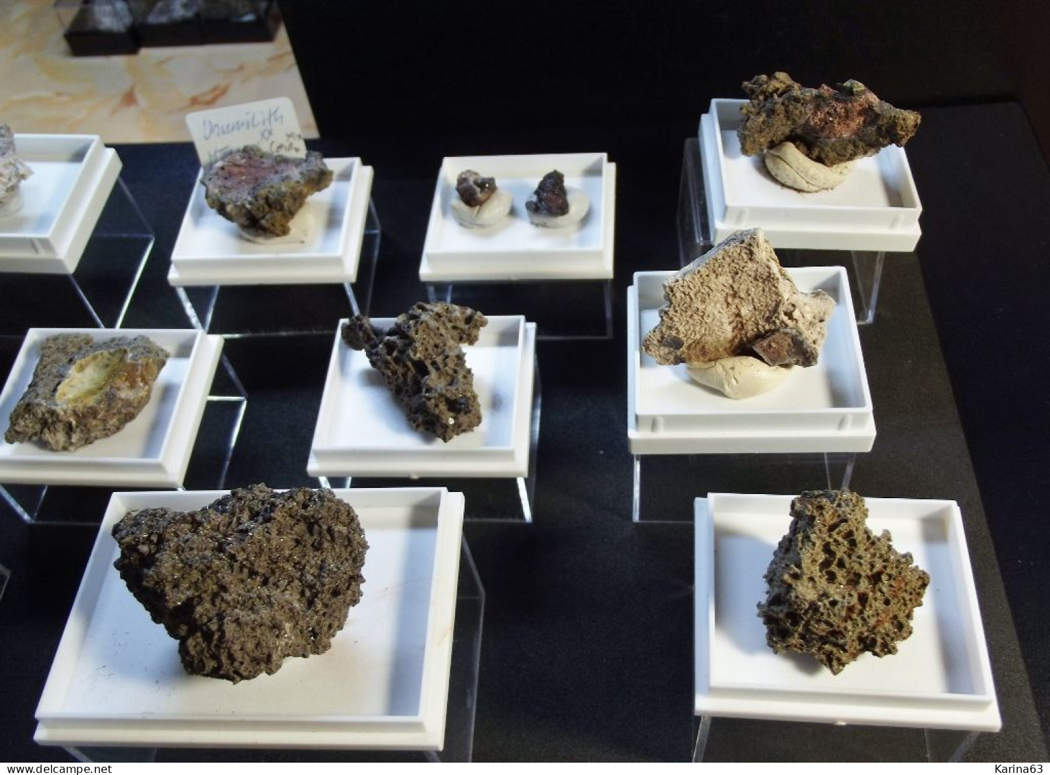 Small Collection Eifel Minerals 12 Specimen - ( Nickenicher Sattel - Emmelberg ) -  Germany - 12 Boxes - Mineralien