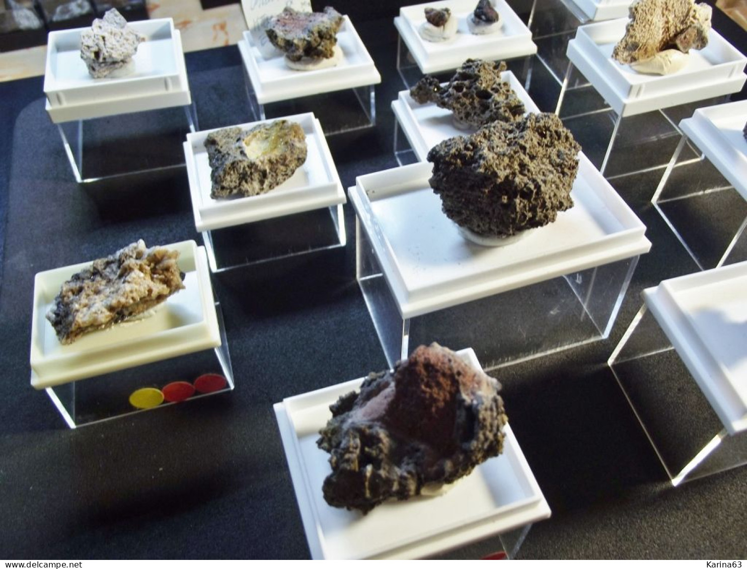 Small collection Eifel minerals 12 specimen - ( Nickenicher Sattel - Emmelberg ) -  Germany - 12 boxes