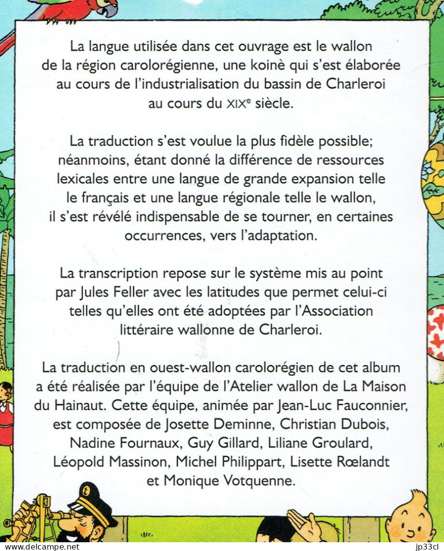 Hergé : Les Bijoux De La Castafiore En Wallon De Charleroi (Les-ôr'rîyes Dèl Castafiore) - Comics & Manga (andere Sprachen)