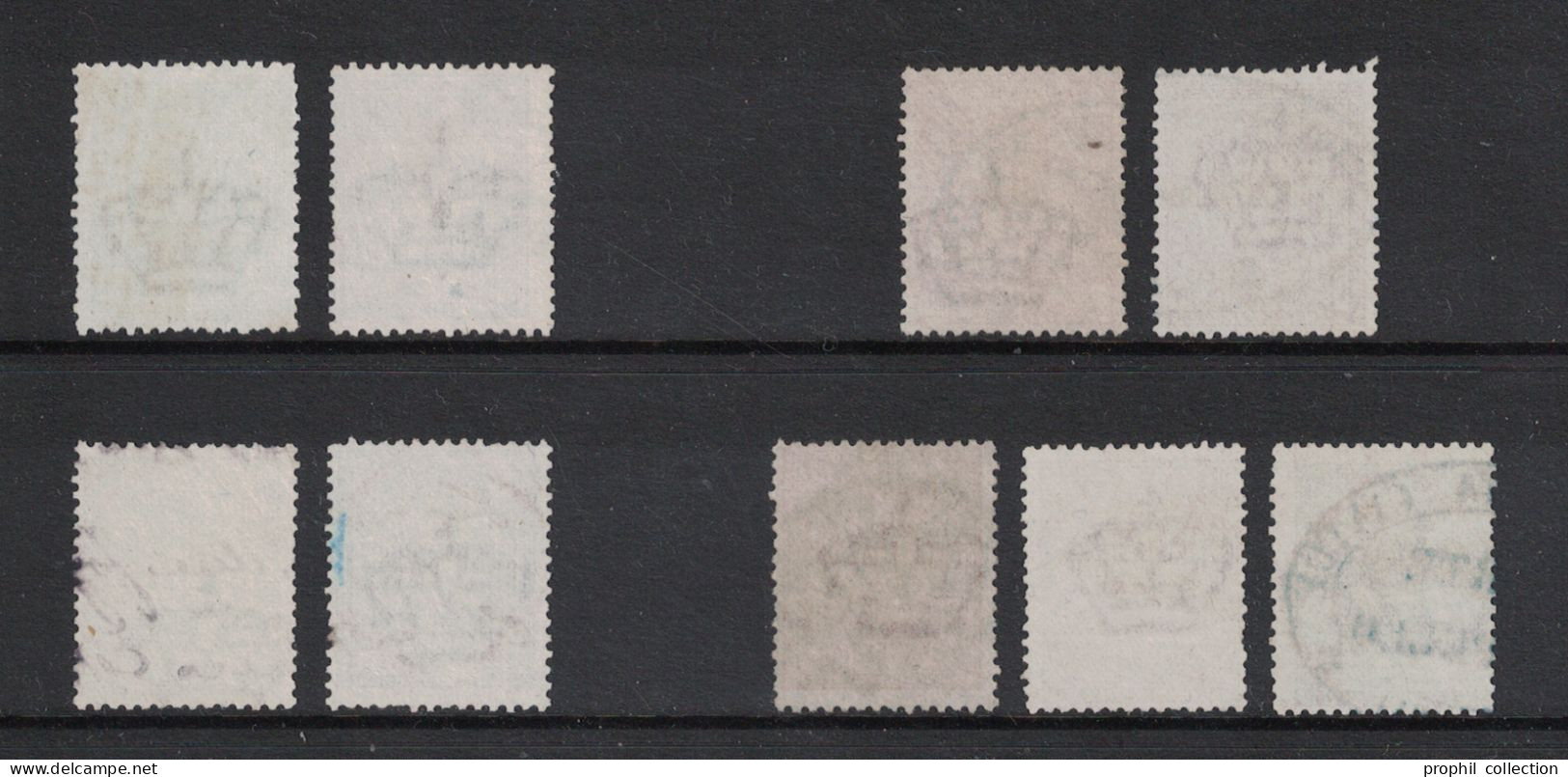 LOT SÉRIE De 9 TIMBRES FISCAUX MARCA REGISTRAZIONE D'ITALIE ITALIA FISCAL REVENUE - Revenue Stamps