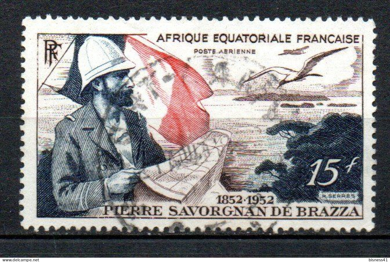 Col41 Colonies AEF Afrique équatoriale PA  N° 55 Oblitéré  Cote 1,50 € - Used Stamps