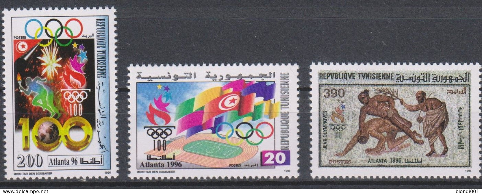 Olympics 1996 - History - TUNESIA - Set MNH - Summer 1996: Atlanta