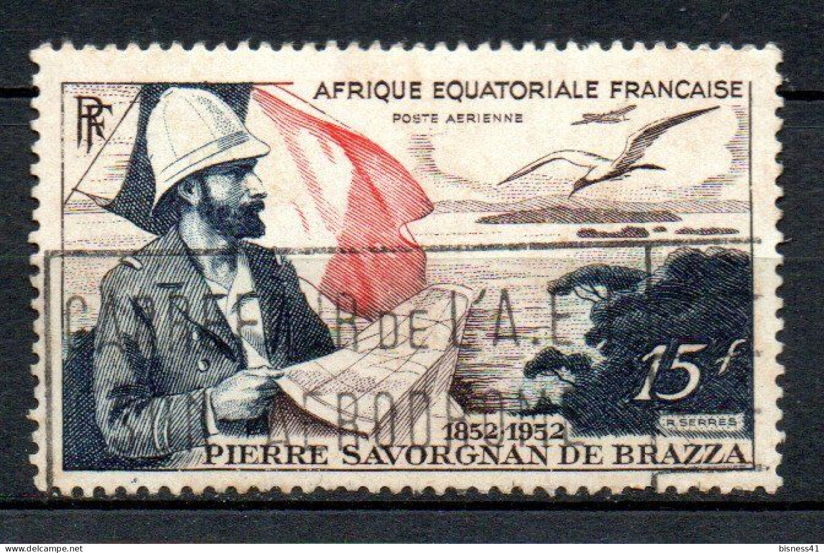 Col41 Colonies AEF Afrique équatoriale PA  N° 55 Oblitéré  Cote 1,50 € - Used Stamps