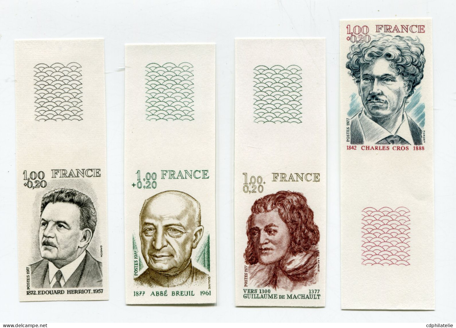 FRANCE N°1953 / 1956 ** NON DENTELES PERSONNAGES CELEBRES FRANCAIS - 1971-1980