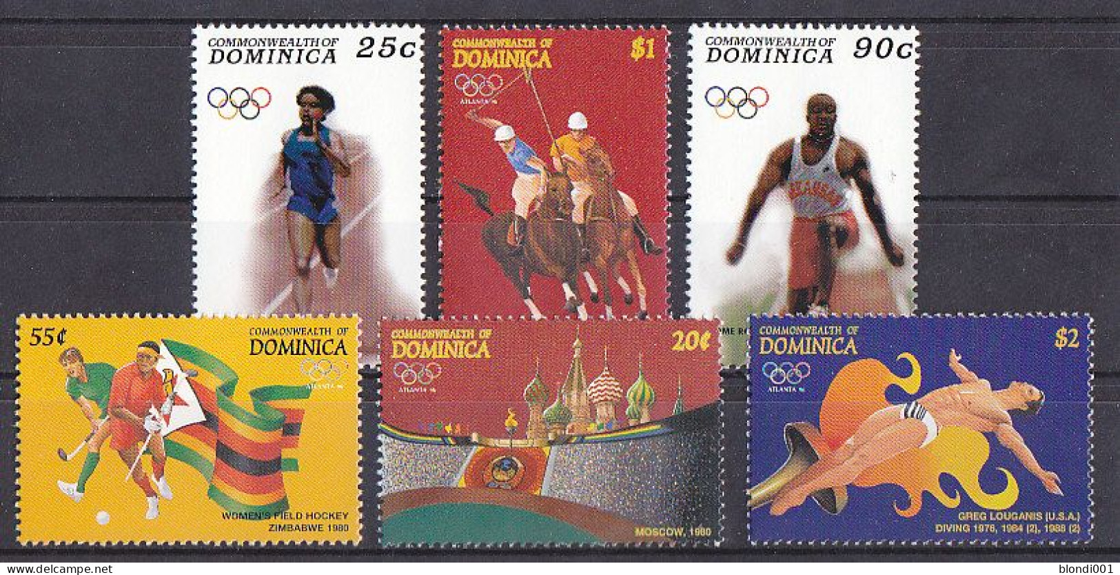 Olympics 1996 - Athletics - DOMINICA - Set MNH - Ete 1996: Atlanta