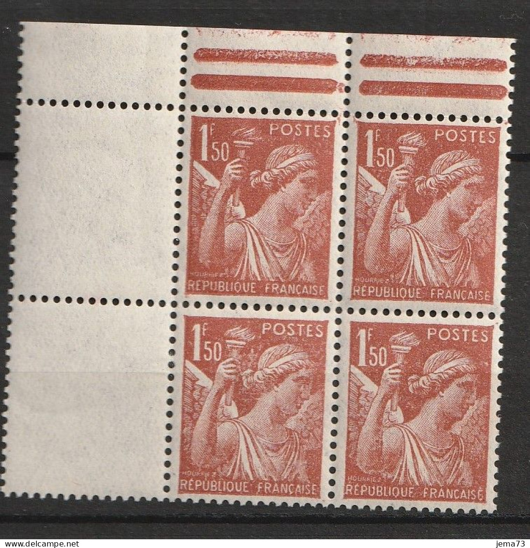 N° 652 Type Iris: BeauBloc De 4 Timbres Neuf Impecable - 1939-44 Iris