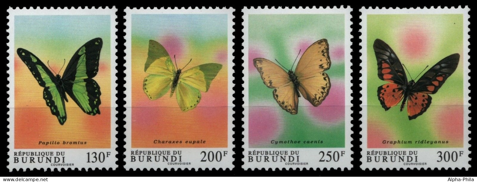 Burundi 1993 - Mi-Nr. 1780-1783 ** - MNH - Schmetterlinge / Butterflies - Ungebraucht