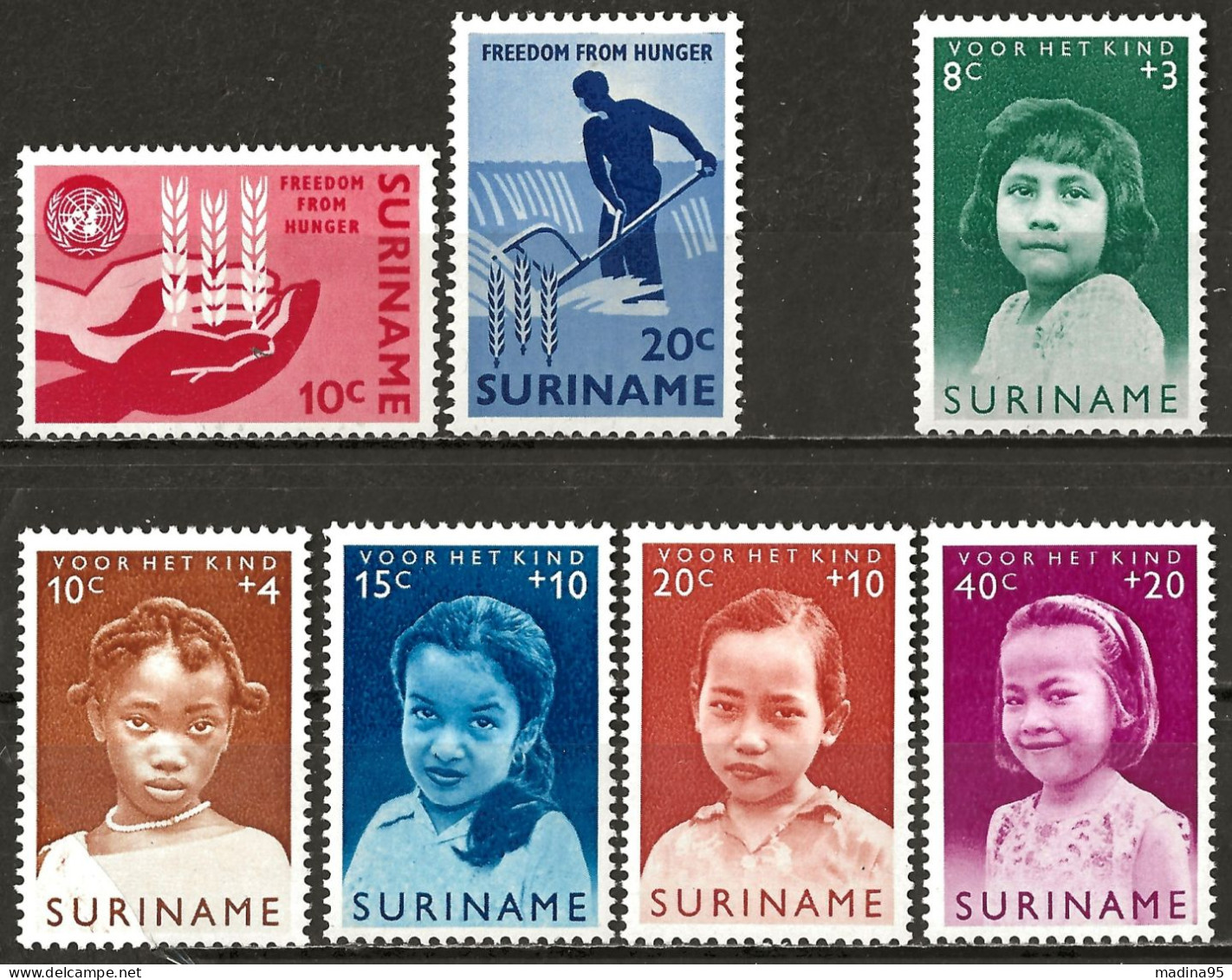 SURINAM: **, N° YT 381 Et 382 + 385 à 389, 2 Séries, TB - Suriname ... - 1975