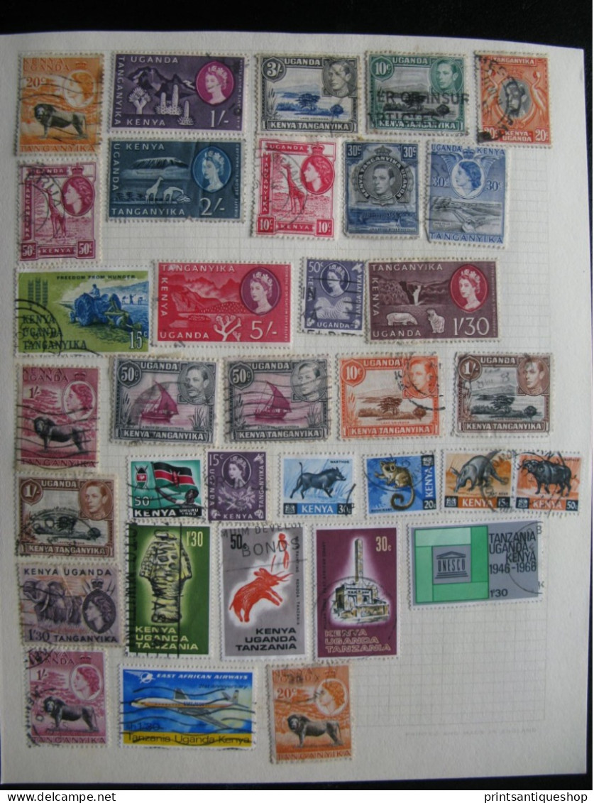 Kenya Uganda Tanzania Afrika Old Stamps COLLECTION - Autres - Afrique