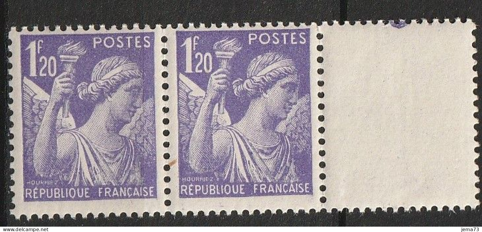 N° 651 Type Iris: Belle Paire De 2 Timbres Neuf Impecable - 1939-44 Iris